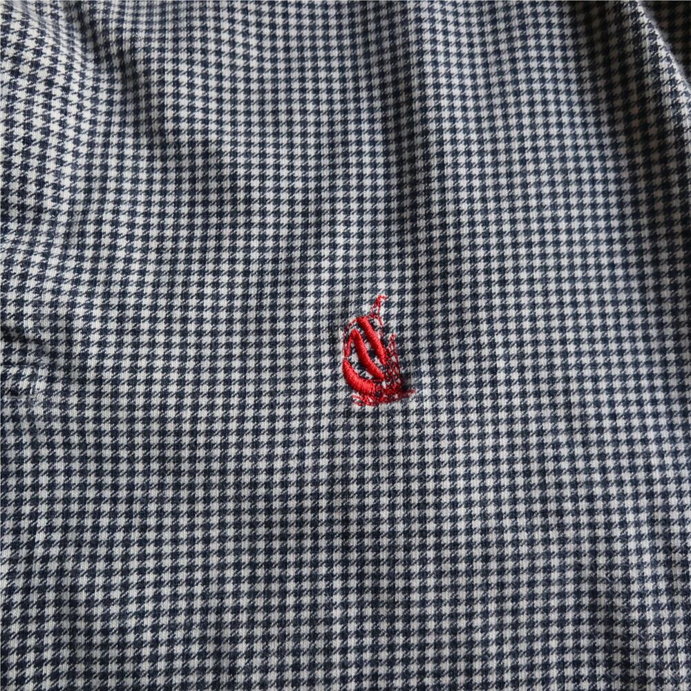 Nautica Gingham Polo Shirt M Navy White Classic Fit Cotton - Picture 8 of 12